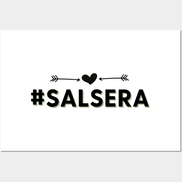 Salsera - Social Latin Dance Design Wall Art by Liniskop